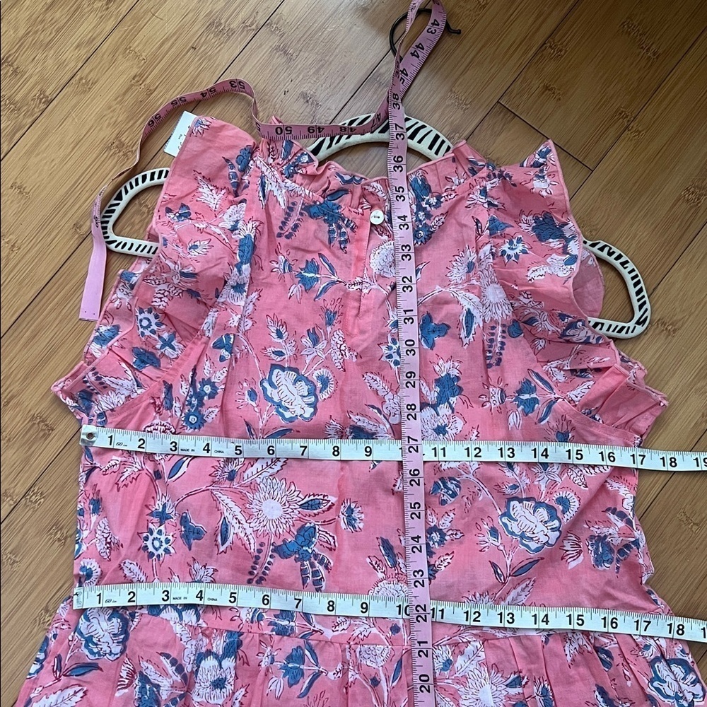 The Fox and the Mermaid Block Printed Calla Dress peony Women's Size Medium - Picture 7 of 8